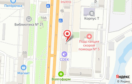 Агентство недвижимости ЮГ на улице 64-й Армии на карте