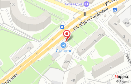 Автокомпания на улице Ю.Гагарина на карте