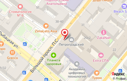 Химчистка Академия Чистоты в Петроградском районе на карте
