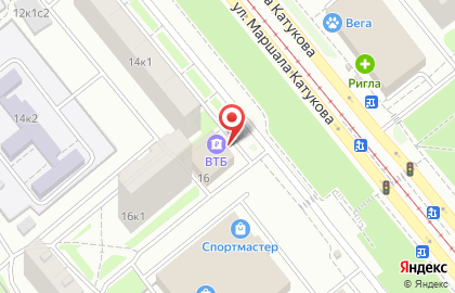 Банкомат ВТБ на улице Маршала Катукова на карте