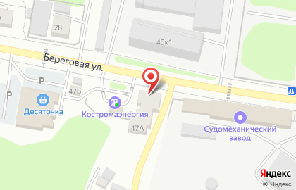 Магазин строительных и хозяйственных товаров на Береговой улице на карте