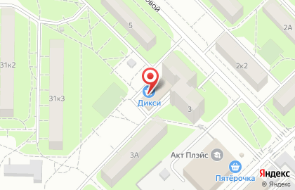 Супермаркет Дикси на улице Терешковой в Мытищах на карте