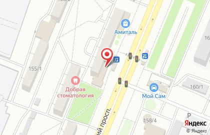 Супермаркет Пятёрочка в Железнодорожном районе на карте