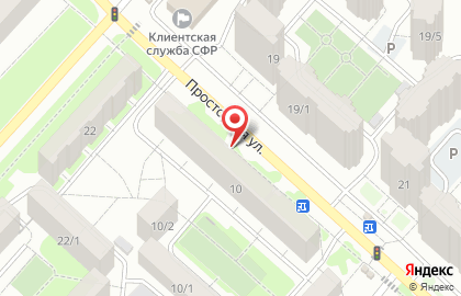 Слонёнок на Просторной улице на карте