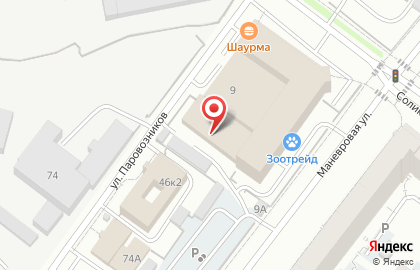 Автосервис Гараж в Железнодорожном районе на карте