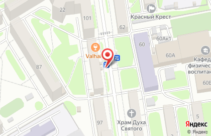 Железнодорожный район Киоск по продаже фруктов и овощей в Железнодорожном районе на карте