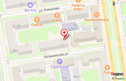 Декарт на Потанинской улице на карте