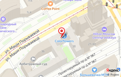 Subway на Комсомольской на карте
