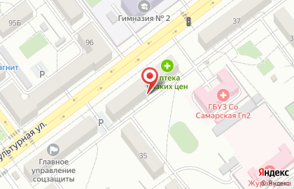 Вита, Промышленный район на Физкультурной улице на карте