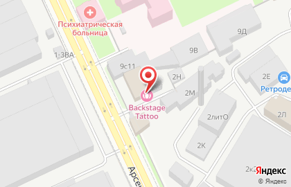 Студия татуировки BACKSTAGE TATTOO на карте