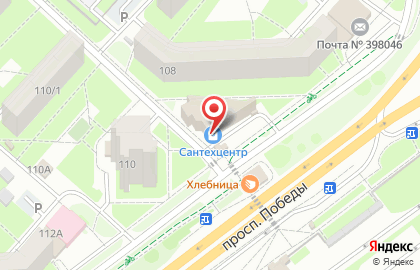 Магазин сантехники Сантехцентр в Октябрьском округе на карте