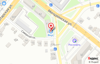 Продуктовый магазин Вкус на Базарной улице на карте
