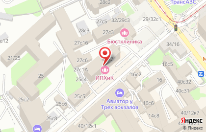 Институт пластической хирургии и косметологии в Москве на карте
