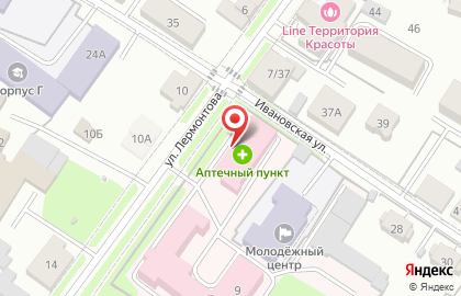 Поликлиника Костромской областной госпиталь для ветеранов войн на улице Лермонтова на карте
