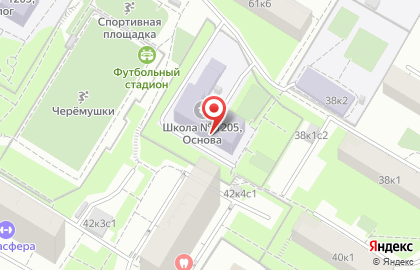 Московская школа Таэквон-До на Профсоюзной улице на карте