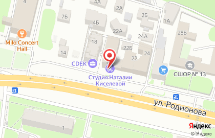 Строительная компания Изба-НН на улице Родионова на карте