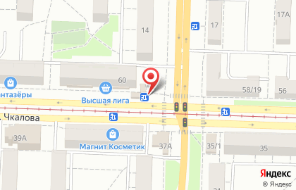 Продовольственный киоск на улице Чкалова на карте