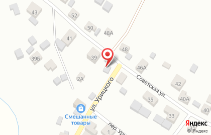 Продуктовый магазин Любимый в переулке Урицкого на карте