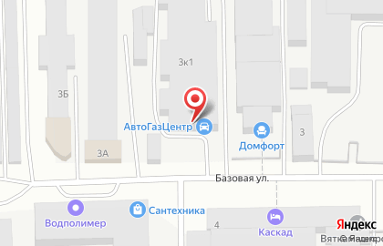 Комплекс АвтоГазЦентр на Базовой улице на карте