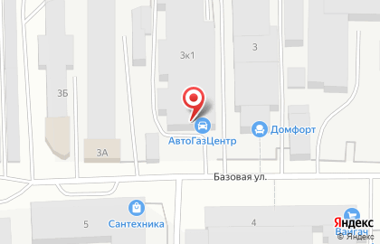 Комплекс АвтоГазЦентр на Базовой улице на карте
