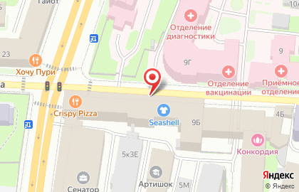 Терминал ИнтерПрогрессБанк на улице Профессора Попова на карте