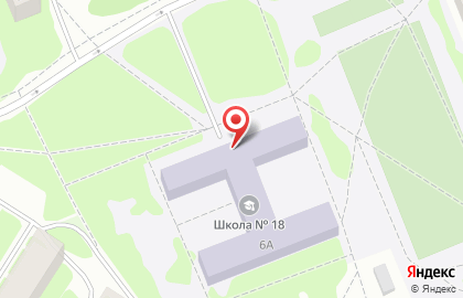 Средняя общеобразовательная школа №18 на проспекте Ленина на карте