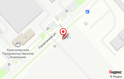 Фирменный магазин Zelen на Полигонной улице на карте