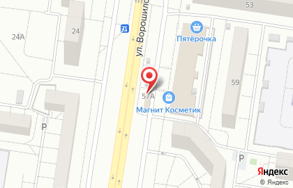 Продовольственный магазин Ягодка в Автозаводском районе на карте