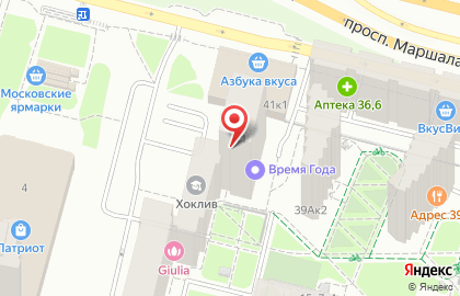 Московский клуб ушу на проспекте Маршала Жукова на карте