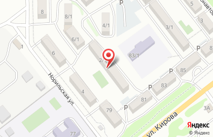 Афина на Норильской улице на карте