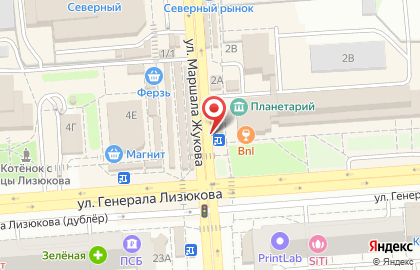 Евросеть на улице Маршала Жукова на карте