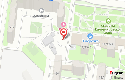 Продовольственный магазин, ИП Максимова Т.Б. на Кантемировской улице на карте