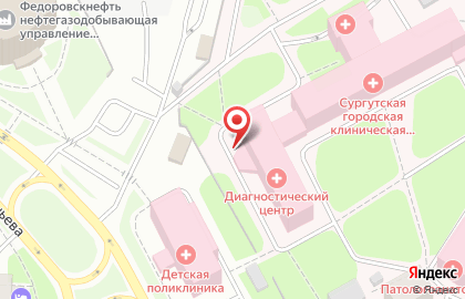 Больница Сургутская городская клиническая больница в Ханты-Мансийске на карте