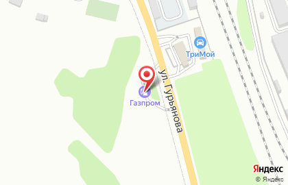 АЗС Газпром на улице Гурьянова, 5а на карте