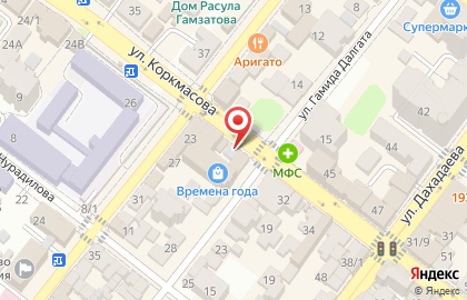 Магазин Мадина на улице Коркмасова на карте