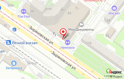 Спортивный центр для всей семьи Чемпион на Зыряновской улице на карте