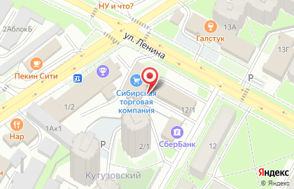 Торговая компания Сибирь Колесо на улице Ленина на карте