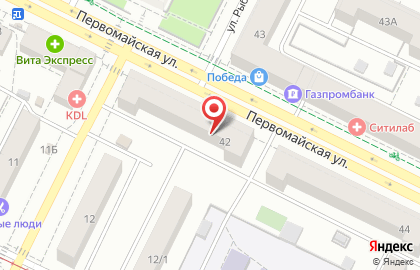 Булочная №1 на Первомайской улице на карте