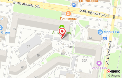 Киоск по продаже хлебобулочных изделий РунгисЪ на Балтийской улице на карте