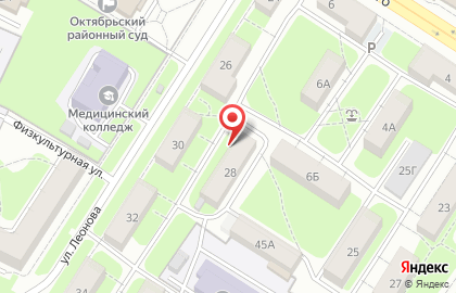Погребок на улице Леонова на карте