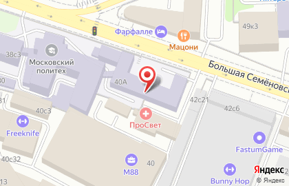 Московский политехнический университет на метро Семёновская на карте
