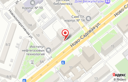 Банк Кузнецкий на Ново-Садовой улице на карте