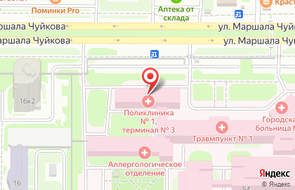 Городская клиническая больница Поликлиника №1 №7 в Ново-Савиновском районе на карте