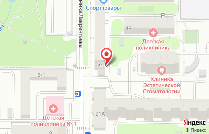 Продуктовый магазин Наш дом на улице Академика Лаврентьева на карте