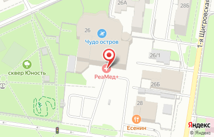 Магазин кислородных коктейлей в Железнодорожном районе на карте
