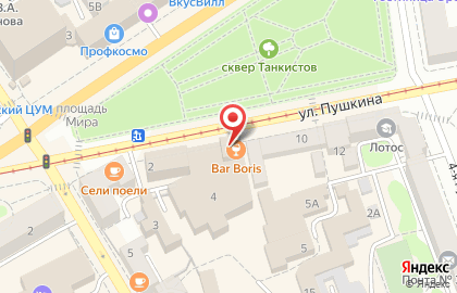 Кафе-ресторан Лабиринт в Железнодорожном районе на карте