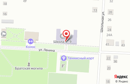 Средняя общеобразовательная школа №9 на улице Ленина на карте