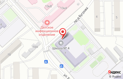 Средняя общеобразовательная школа №4 в Москве на карте