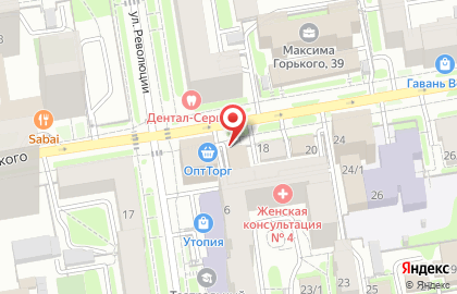 ОАО Банкомат, АКБ Абсолют Банк на улице Максима Горького на карте