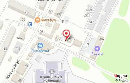 Участковый пункт полиции Отдел МВД России по Бессоновскому району на Фабричной улице на карте